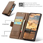 Flip Πορτοφόλι από Συνθετικό Δέρμα (PU) για Xiaomi Redmi Note 15 Pro 5G από CASEME 023 Series σε Καφέ χρώμα με RFID προστασία και Stand.