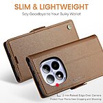 Flip Πορτοφόλι από Συνθετικό Δέρμα (PU) για Xiaomi Redmi Note 15 Pro 5G από CASEME 023 Series σε Καφέ χρώμα με RFID προστασία και Stand.