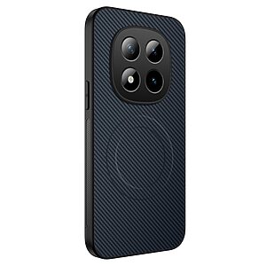 Σκληρή Πλάτη PC+TPU για Xiaomi Redmi Note 15 Pro 5G από WANLONFENG TQ Series με υφή carbon fiber και ενσωματωμένο μαγνήτη σε γαλάζιο χρώμα.