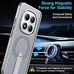 Σκληρή Πλάτη PC+TPU για Xiaomi Redmi Note 15 Pro 5G σε Γκρι χρώμα με ενσωματωμένο Stand και μαγνητικό δακτύλιο για MagSafe αξεσουάρ.