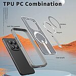 Σκληρή Πλάτη PC+TPU για Xiaomi Redmi Note 15 Pro 5G σε Γκρι χρώμα με ενσωματωμένο Stand και μαγνητικό δακτύλιο για MagSafe αξεσουάρ.