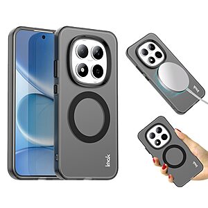 Σκληρή Πλάτη PC+TPU για Xiaomi Redmi Note 15 Pro 5G από IMAK σε Μαύρο χρώμα με μαγνητική σύνδεση και slim σχεδιασμό.