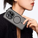 Σκληρή Πλάτη PC+TPU για Xiaomi Redmi Note 15 Pro 5G με ενσωματωμένο μαγνήτη, προστασία κάμερας και ενισχυμένες γωνίες σε Μαύρο χρώμα.