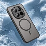 Σκληρή Πλάτη PC+TPU για Xiaomi Redmi Note 15 Pro 5G με ενσωματωμένο μαγνήτη, προστασία κάμερας και ενισχυμένες γωνίες σε Μαύρο χρώμα.