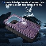 Σκληρή Πλάτη PC+TPU για το Xiaomi Redmi Note 15 Pro 5G σε Μωβ χρώμα με μαγνητικό δαχτυλίδι, ενσωματωμένο Stand και grid texture σχεδιασμό.