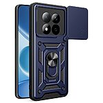 Σκληρή Πλάτη PC+TPU για Xiaomi Redmi Note 15 Pro 5G από OEM σε Μπλε χρώμα με περιστρεφόμενο Stand και προστασία φακού κάμερας.