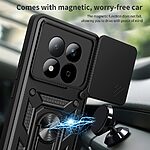 Σκληρή Πλάτη PC+TPU για Xiaomi Redmi Note 15 Pro 5G από OEM σε Μπλε χρώμα με περιστρεφόμενο Stand και προστασία φακού κάμερας.