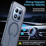 Σκληρή Πλάτη PC+TPU για Xiaomi Redmi Note 15 Pro 5G σε Μπλε χρώμα με ενσωματωμένο Stand και μαγνητική συμβατότητα.