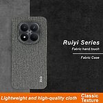 Πλάτη από Συνθετικό Δέρμα (PU) για Xiaomi Redmi Note 15 Pro 5G από IMAK Ruiyi Series σε Γκρι Σκούρο χρώμα με υφασμάτινη υφή και PC ενίσχυση.