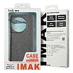 Πλάτη από Συνθετικό Δέρμα (PU) για Xiaomi Redmi Note 15 Pro 5G από IMAK Ruiyi Series σε Γκρι Σκούρο χρώμα με υφασμάτινη υφή και PC ενίσχυση.