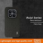 Πλάτη από Συνθετικό Δέρμα (PU) για Xiaomi Redmi Note 15 Pro 5G από IMAK Ruiyi Series σε Μαύρο χρώμα με υφασμάτινη υφή και προστασία από γρατζουνιές.