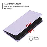 Flip Πορτοφόλι από Συνθετικό Δέρμα (PU) για Xiaomi Redmi Note 15 Pro 5G από BINFEN COLOR BF18 σε Μωβ χρώμα με θήκες καρτών και Stand.