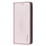 Flip Πορτοφόλι από Συνθετικό Δέρμα (PU) με TPU για Xiaomi Redmi Note 15 Pro 5G από BINFEN COLOR BF18 σε Ροζ Χρυσό με θήκες καρτών και Stand.