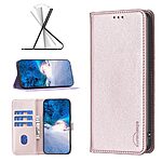 Flip Πορτοφόλι από Συνθετικό Δέρμα (PU) με TPU για Xiaomi Redmi Note 15 Pro 5G από BINFEN COLOR BF18 σε Ροζ Χρυσό με θήκες καρτών και Stand.