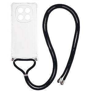 Πλάτη TPU για Xiaomi Redmi Note 15 Pro 5G από OEM σε Διάφανο χρώμα με ενισχυμένες γωνίες και λουράκι μεταφοράς 70cm.