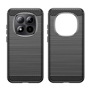 Πλάτη TPU για Xiaomi Redmi Note 15 Pro 5G από OEM σε Μαύρο χρώμα με υφή Carbon Fiber και επιφάνεια brushed κατά των δακτυλικών αποτυπωμάτων.