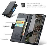Flip Πορτοφόλι από Συνθετικό Δέρμα (PU) με TPU για Xiaomi Redmi Note 15 Pro+ 5G - CASEME 023 - Μαύρο με RFID προστασία, θήκες καρτών και βάση στήριξης.