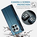 Flip Πορτοφόλι από Συνθετικό Δέρμα (PU) με TPU για Xiaomi Redmi Note 15 Pro+ 5G - CASEME 023 - Μπλε με RFID προστασία, θήκες καρτών και αναδιπλούμενη βάση.