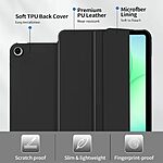 Υλικά κατασκευής - Soft TPU Back, Premium PU Leather, Microfiber Lining - Θήκη Samsung Galaxy Tab A11+