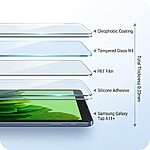 Διάγραμμα 5 στρώσεων Tempered Glass Samsung Galaxy Tab A11+ - Oleophobic, Glass 9H, PET, Silicone