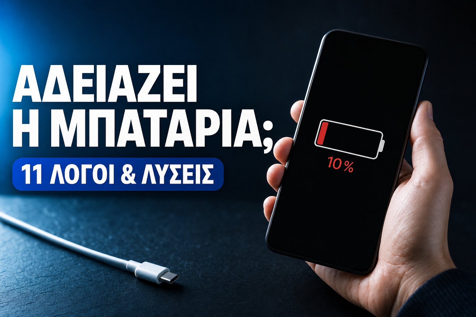 Αδειάζει η μπαταρία του κινητού — 11 λόγοι και λύσεις