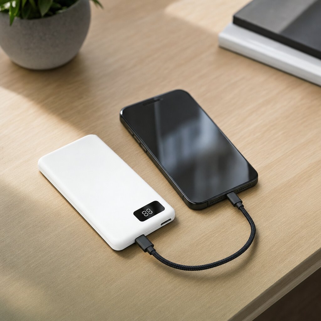 Σωστή χρήση power bank: φόρτιση smartphone με κοντό καλώδιο