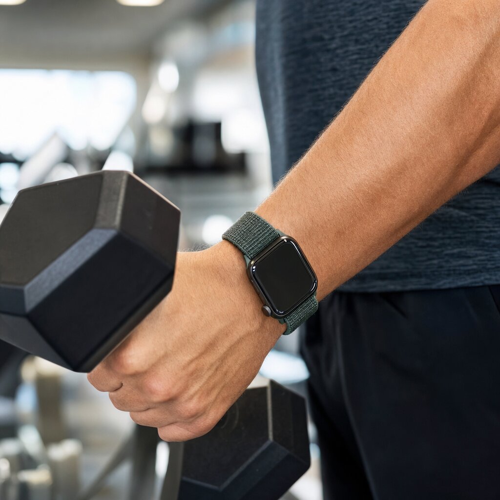Λουράκια Smartwatch: Υλικά, Συμβατότητα & Στυλ 4 Λουράκι smartwatch από νάιλον σε χρήση στο γυμναστήριο