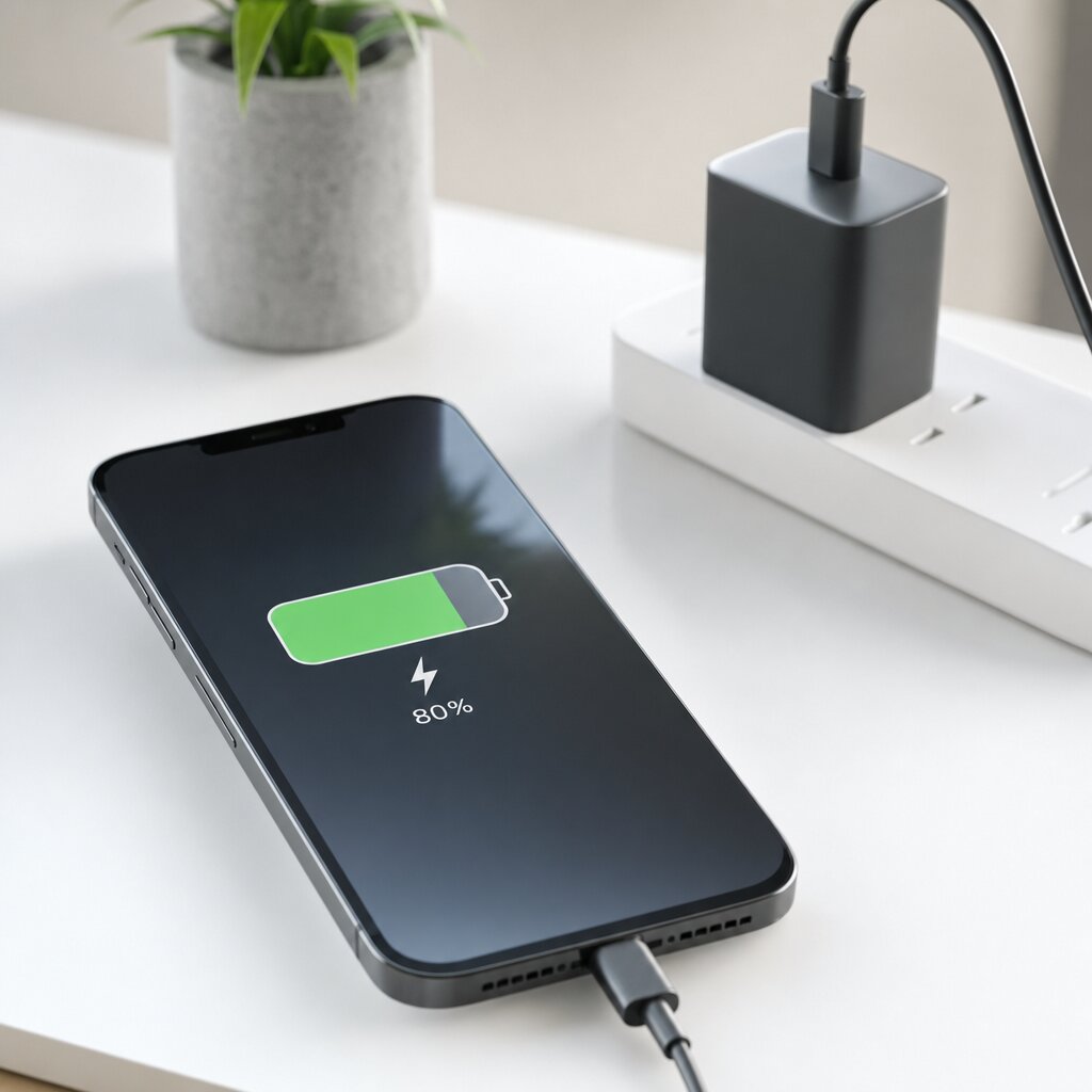 Smartphone σε ταχεία φόρτιση με φορτιστή GaN