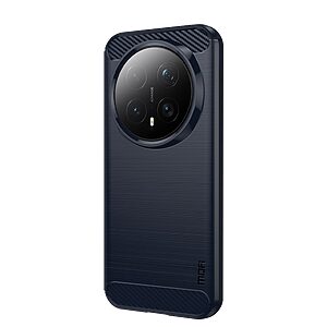 Πλάτη Carbon Fiber + TPU για το Honor Magic8 Pro 5G από τη MOFI σε μπλε χρώμα με brushed texture σχέδιο και αντικραδασμική προστασία.