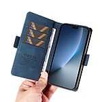Flip Πορτοφόλι από Συνθετικό Δέρμα (PU) με TPU για το Honor Magic8 Pro 5G από YIKATU YK-005 σε Μπλε χρώμα με θήκες καρτών και Stand.