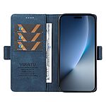Flip Πορτοφόλι από Συνθετικό Δέρμα (PU) με TPU για το Honor Magic8 Pro 5G από YIKATU YK-005 σε Μπλε χρώμα με θήκες καρτών και Stand.