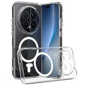 Σκληρή Πλάτη PC+TPU για το Honor Magic8 Pro 5G από OEM σε Διάφανο χρώμα με ενσωματωμένο μαγνητικό δακτύλιο για μαγνητικά αξεσουάρ.