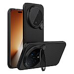 Σκληρή Πλάτη PC+TPU για Honor Magic8 Pro 5G από NILLKIN Camshield Prop Magnetic Series σε Μαύρο χρώμα με διάφανο κάλυμμα φακού και ενσωματωμένο Stand.