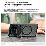 Σκληρή Πλάτη PC+TPU για Honor Magic8 Pro 5G από NILLKIN Camshield Prop Magnetic Series σε Μαύρο χρώμα με διάφανο κάλυμμα φακού και ενσωματωμένο Stand.