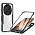 Full Body θήκη από PC + TPU για το Honor Magic8 Pro 5G σε μαύρο χρώμα με ενσωματωμένο προστατευτικό οθόνης PET και ανυψωμένες άκρες κάμερας.