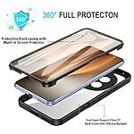 Full Body θήκη από PC + TPU για το Honor Magic8 Pro 5G σε μαύρο χρώμα με ενσωματωμένο προστατευτικό οθόνης PET και ανυψωμένες άκρες κάμερας.