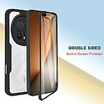 Full Body θήκη από PC + TPU για το Honor Magic8 Pro 5G σε μαύρο χρώμα με ενσωματωμένο προστατευτικό οθόνης PET και ανυψωμένες άκρες κάμερας.