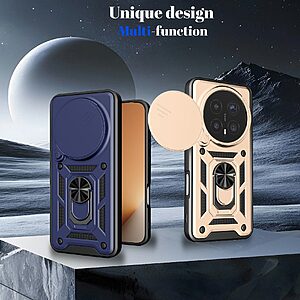 Σκληρή Πλάτη PC+TPU για Honor Magic8 Pro 5G από OEM σε Μπλε χρώμα με ενσωματωμένο Stand και προστασία κάμερας.