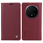 Flip Πορτοφόλι από Συνθετικό Δέρμα (PU) με TPU για το Honor Magic8 Pro 5G από YIKATU σε Κόκκινο Σκούρο χρώμα με θήκες καρτών και Stand.