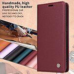Flip Πορτοφόλι από Συνθετικό Δέρμα (PU) με TPU για το Honor Magic8 Pro 5G από YIKATU σε Κόκκινο Σκούρο χρώμα με θήκες καρτών και Stand.