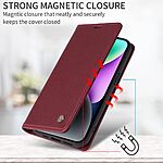 Flip Πορτοφόλι από Συνθετικό Δέρμα (PU) με TPU για το Honor Magic8 Pro 5G από YIKATU σε Κόκκινο Σκούρο χρώμα με θήκες καρτών και Stand.