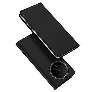 Flip Θήκη από Συνθετικό Δέρμα (PU) με TPU για Honor Magic8 Pro 5G από DUX DUCIS Skin Pro Series σε Μαύρο χρώμα με θήκη κάρτας και Stand.