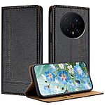 Flip Θήκη από Συνθετικό Δέρμα (PU) με TPU για Honor Magic8 Pro 5G σε Μαύρο χρώμα με θήκη κάρτας και αναδιπλούμενη βάση στήριξης.