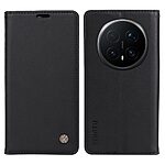 Flip Πορτοφόλι από Συνθετικό Δέρμα (PU) με TPU για Honor Magic8 Pro 5G από YIKATU σε Μαύρο χρώμα με θήκες καρτών και stand.