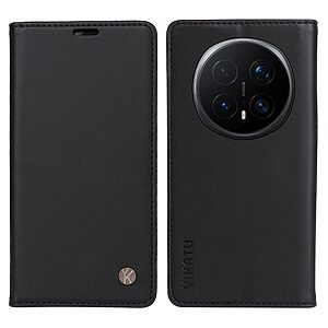 Flip Πορτοφόλι από Συνθετικό Δέρμα (PU) με TPU για Honor Magic8 Pro 5G από YIKATU σε Μαύρο χρώμα με θήκες καρτών και stand.