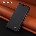 Flip Πορτοφόλι από Συνθετικό Δέρμα (PU) με TPU για Honor Magic8 Pro 5G από YIKATU σε Μαύρο χρώμα με θήκες καρτών και stand.