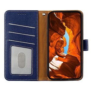 Flip Πορτοφόλι από Συνθετικό Δέρμα (PU) με TPU για Honor Magic8 Pro 5G σε Μπλε χρώμα με RFID προστασία, θήκες καρτών και ενσωματωμένο Stand.