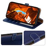 Flip Πορτοφόλι από Συνθετικό Δέρμα (PU) με TPU για Honor Magic8 Pro 5G σε Μπλε χρώμα με RFID προστασία, θήκες καρτών και ενσωματωμένο Stand.