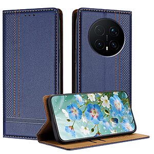 Flip Θήκη από Συνθετικό Δέρμα (PU) με TPU για Honor Magic8 Pro 5G σε Μπλε χρώμα με θήκη κάρτας και αναδιπλούμενη βάση στήριξης.