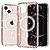 Σκληρή Πλάτη PC+TPU για iPhone 13 με glitter powder σχέδιο και υποστήριξη MagSafe σε χρυσό χρώμα.
